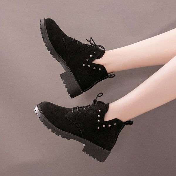 boots women's shoes autumn short boots, wild thick-heeled thick-soled thin british style for women c635, Black
boots women's shoes autumn short boots, wild thick-heeled thick-soled thin british style for women c635, Black
