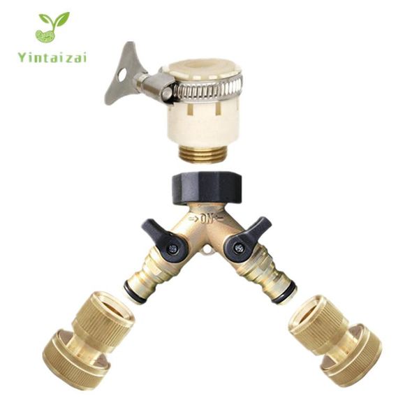 watering equipments garden 2 way hose splitter brass connector distributor with round tap for outdoor and faucet
watering equipments garden 2 way hose splitter brass connector distributor with round tap for outdoor and faucet