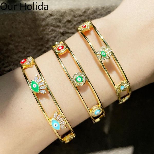 charm bracelets wholesale bulk luxury jewelry exaggerated devil's eye open bangle bracelet trendy design party gift for women, Golden;silver
charm bracelets wholesale bulk luxury jewelry exaggerated devil's eye open bangle bracelet trendy design party gift for women, Golden;silver