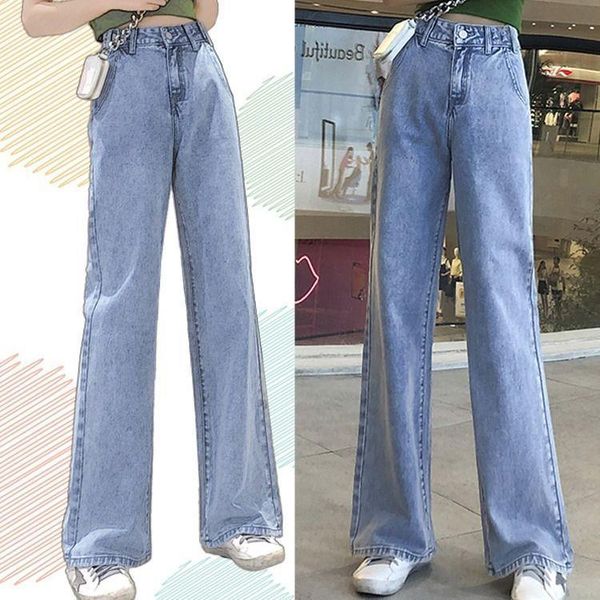 vintage wide leg blue leisure womens jean loose high waist streetwear denim korean style all match simple full length pants
vintage wide leg blue leisure womens jean loose high waist streetwear denim korean style all match simple full length pants