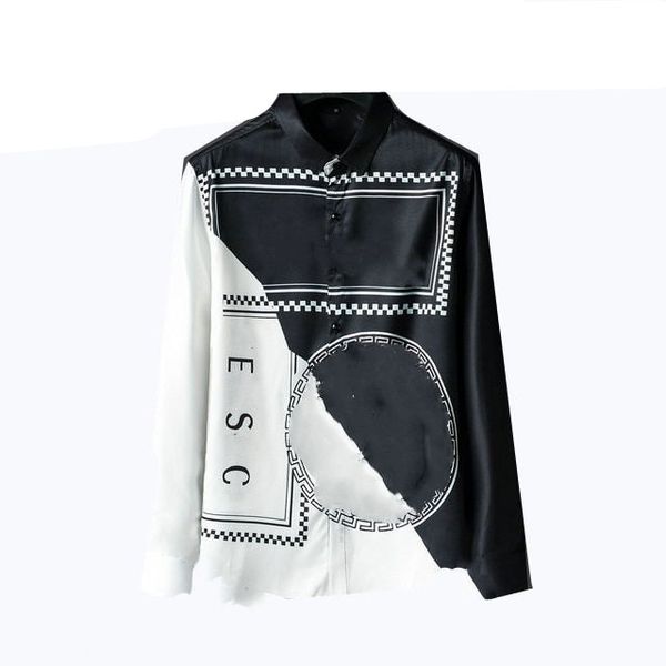 luxurys designers dress shirt menswear fashion society black men solid color business casual mens long sleeve -3xl#5032, White;black
luxurys designers dress shirt menswear fashion society black men solid color business casual mens long sleeve -3xl#5032, White;black