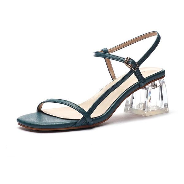 women sandals high heels chaussures femme pu buckle strap 5.5cm thick square toe shallow back shoes, Black
women sandals high heels chaussures femme pu buckle strap 5.5cm thick square toe shallow back shoes, Black