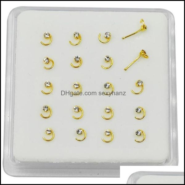 other body jewelry 20pcs/pack 925 sterling sier swirl nose bone with crystal piercing drop delivery 2021 prozs, Slivery;golden
other body jewelry 20pcs/pack 925 sterling sier swirl nose bone with crystal piercing drop delivery 2021 prozs, Slivery;golden
