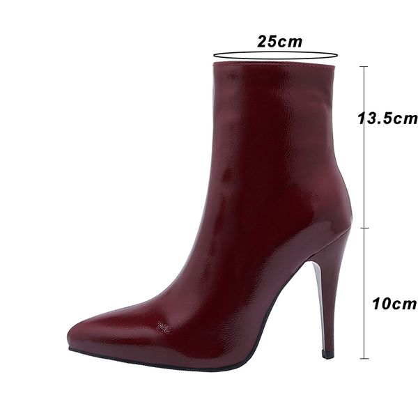 boots kcenid patent leather women boots with heels pointed toe high party zipper shoes winter women1 gsq3, Black
boots kcenid patent leather women boots with heels pointed toe high party zipper shoes winter women1 gsq3, Black