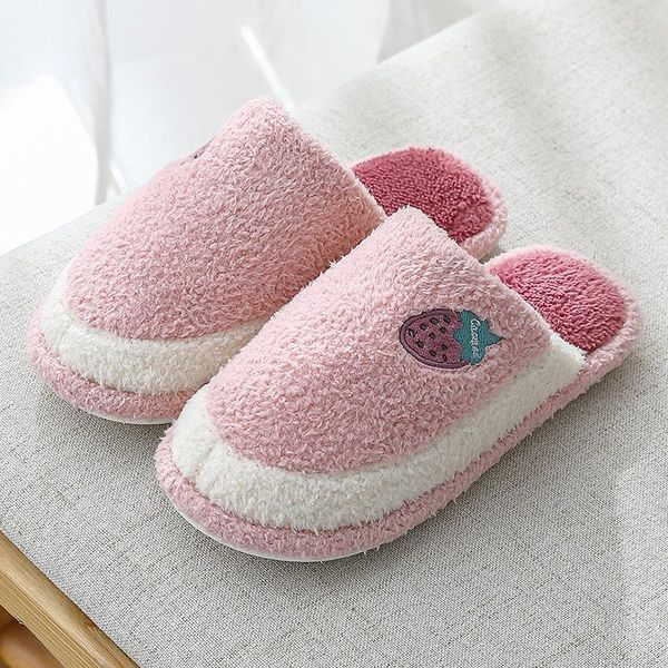 slippers women men cartoon fruit strawberry anti-slip indoor home flock plush fur soft sole shoes couples slides, Black
slippers women men cartoon fruit strawberry anti-slip indoor home flock plush fur soft sole shoes couples slides, Black