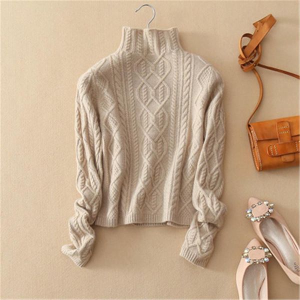 women's sweaters knitted cashmere solid turtleneck long sleeve pullover warm slim knit sweater elegant lady autumn winter, White;black 
women's sweaters knitted cashmere solid turtleneck long sleeve pullover warm slim knit sweater elegant lady autumn winter, White;black
