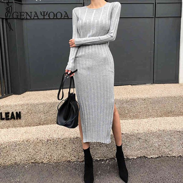 genayooa winter women o neck bodycon dress long sleeve slit dresses woman party night vestidos 210417, Black;gray
genayooa winter women o neck bodycon dress long sleeve slit dresses woman party night vestidos 210417, Black;gray