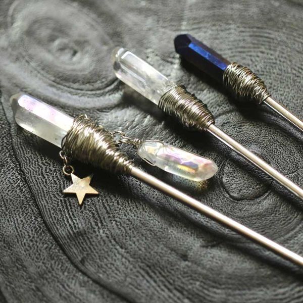 hair clips & barrettes raw crystal stick hairpin accessories witch jewelry retro gothic pagan wedding friend gift, Golden;silver
hair clips & barrettes raw crystal stick hairpin accessories witch jewelry retro gothic pagan wedding friend gift, Golden;silver