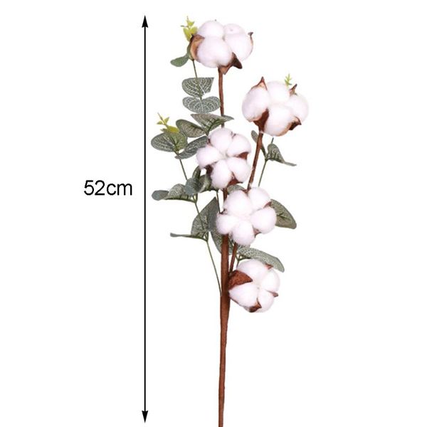 decorative flowers & wreaths 52cm artificial eucalyptus leaf plants 5 heads dried cotton flower branch home wedding party decoration
decorative flowers & wreaths 52cm artificial eucalyptus leaf plants 5 heads dried cotton flower branch home wedding party decoration