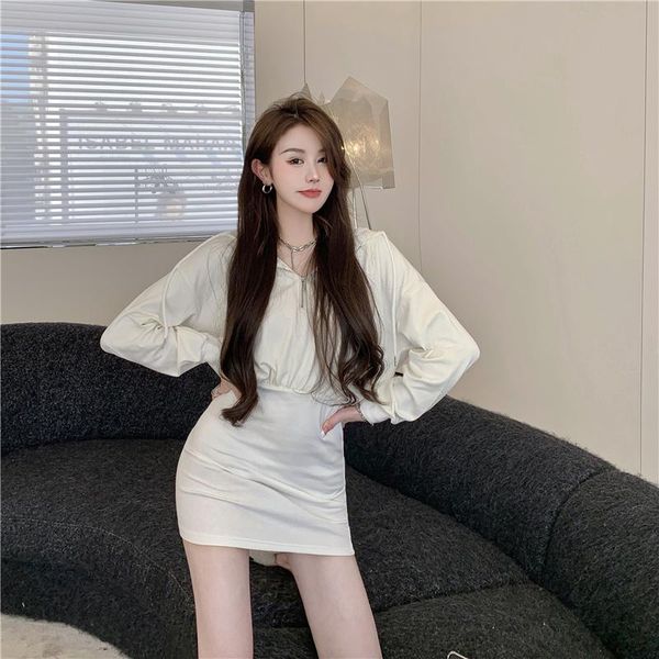casual dresses 2021 fall women's clothing fashion korean girl high waist and thin hip hooded long sleeve mini a-line, Black;gray
casual dresses 2021 fall women's clothing fashion korean girl high waist and thin hip hooded long sleeve mini a-line, Black;gray