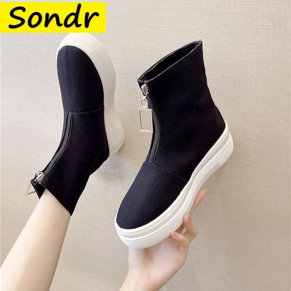 boots women's shoes 2021 style platform comfortable women zipper casual round toe flat with femmes bottes ankle, Black
boots women's shoes 2021 style platform comfortable women zipper casual round toe flat with femmes bottes ankle, Black