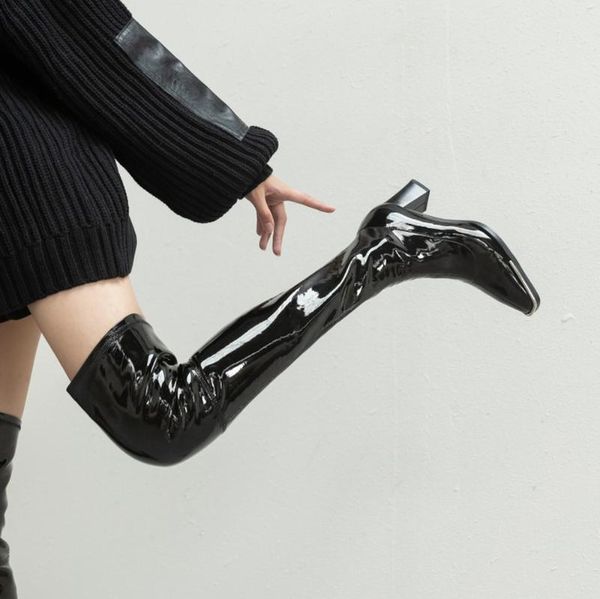 boots womens square toe over knee thigh block high heel shoes strethcy long patent leather riding slim plus size 2021, Black
boots womens square toe over knee thigh block high heel shoes strethcy long patent leather riding slim plus size 2021, Black
