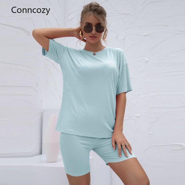 women's tracksuits 2021 causal summer lounge wear women clothing tracksuit shorts set loose short sleeve t shirt and mini two piece, Gray
women's tracksuits 2021 causal summer lounge wear women clothing tracksuit shorts set loose short sleeve t shirt and mini two piece, Gray