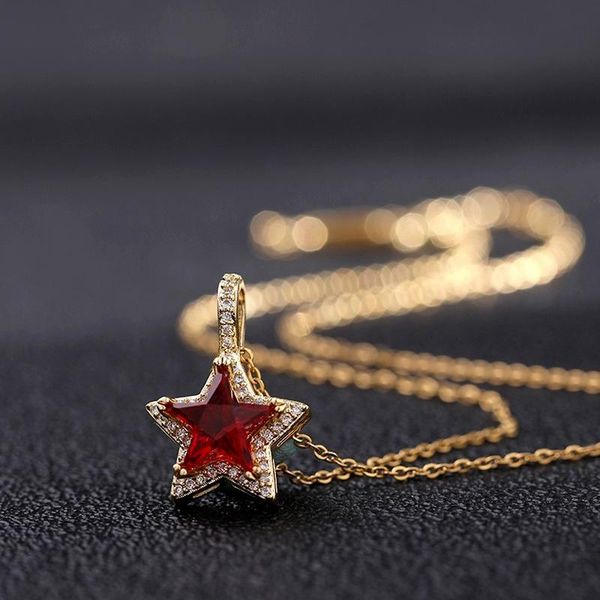 pendant necklaces fashion luxury gold plated red star necklace bohemia zircon crystal charm halloween jewelry gifts wholesale, Silver
pendant necklaces fashion luxury gold plated red star necklace bohemia zircon crystal charm halloween jewelry gifts wholesale, Silver