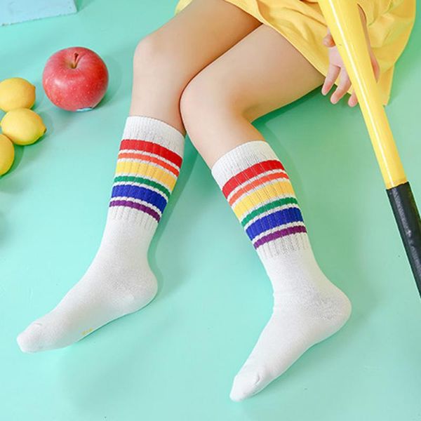 boy girl baby children's rainbow stripes knee-high socks cotton blended soft warm skin-friendly breathable for 1-10 years, Pink;yellow
boy girl baby children's rainbow stripes knee-high socks cotton blended soft warm skin-friendly breathable for 1-10 years, Pink;yellow