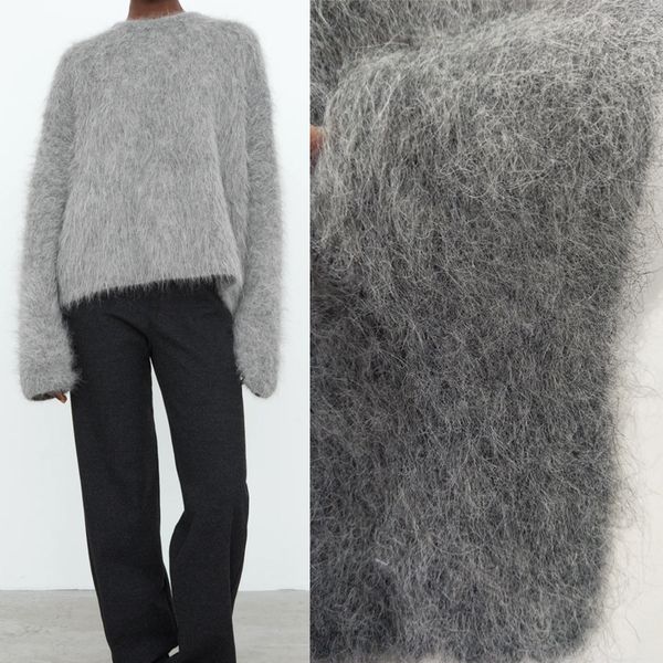 women's sweaters suéter alpaca clássico de pelúcia, pulôver folgado e tamanho gran h1dw, White;black
women's sweaters suéter alpaca clássico de pelúcia, pulôver folgado e tamanho gran h1dw, White;black