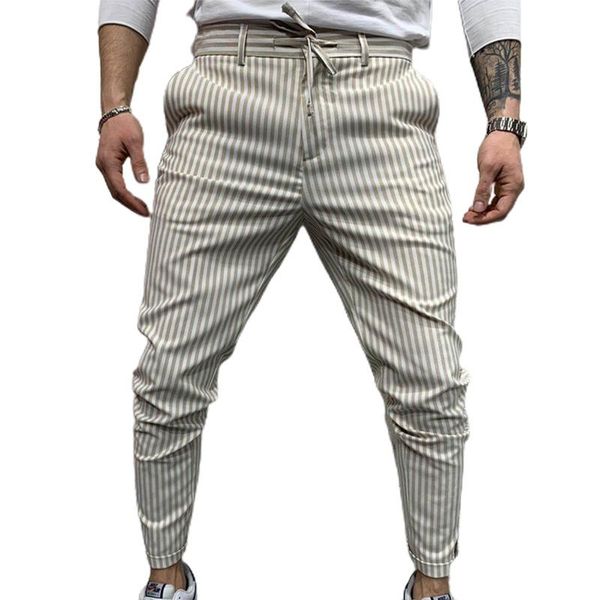 men's pants men casual fashion stripe printing lace up business formal slim trousers, Black
men's pants men casual fashion stripe printing lace up business formal slim trousers, Black