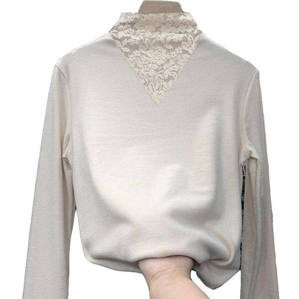 women's sweaters 2021 fall double-sided velvet half high neck ladies sweater commuter sweet lace stitching slim solid color female base, White;black
women's sweaters 2021 fall double-sided velvet half high neck ladies sweater commuter sweet lace stitching slim solid color female base, White;black