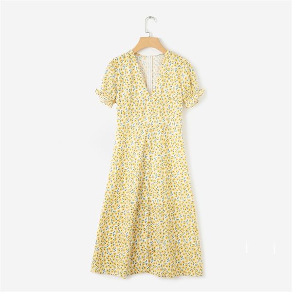 women casual summer dress flower print v-neck short-sleeved vestidos 210430, Black;gray 
women casual summer dress flower print v-neck short-sleeved vestidos 210430, Black;gray