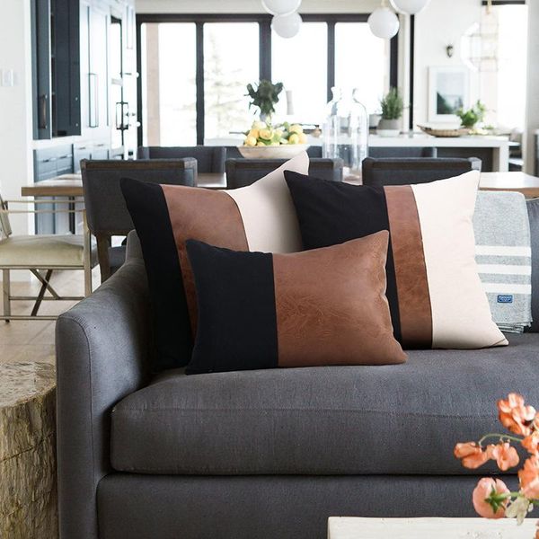 cushion/decorative pillow 45*45 pu leather patchwork throw linen cotton bedroom office sofa chair decorative cushion cover home decor
cushion/decorative pillow 45*45 pu leather patchwork throw linen cotton bedroom office sofa chair decorative cushion cover home decor