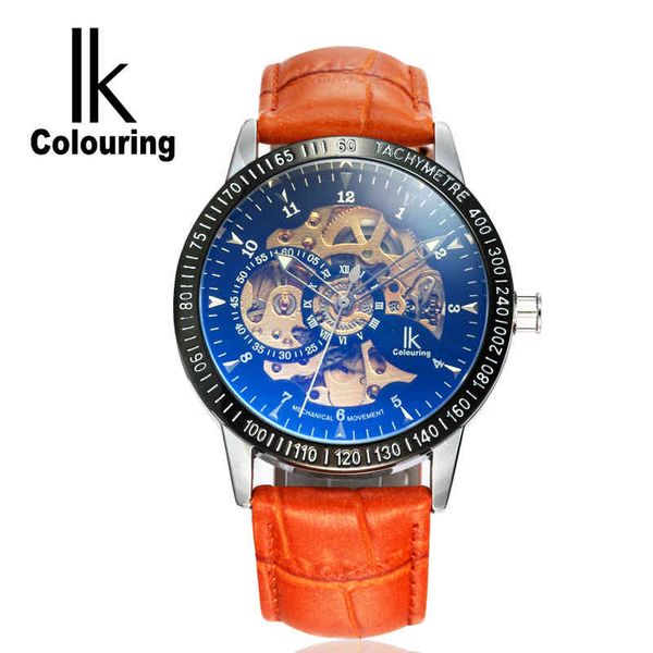 i colouring stylish skeleton gentlemen automatic mechanical clock leather band white scoreboard golden movement, Slivery;brown
i colouring stylish skeleton gentlemen automatic mechanical clock leather band white scoreboard golden movement, Slivery;brown