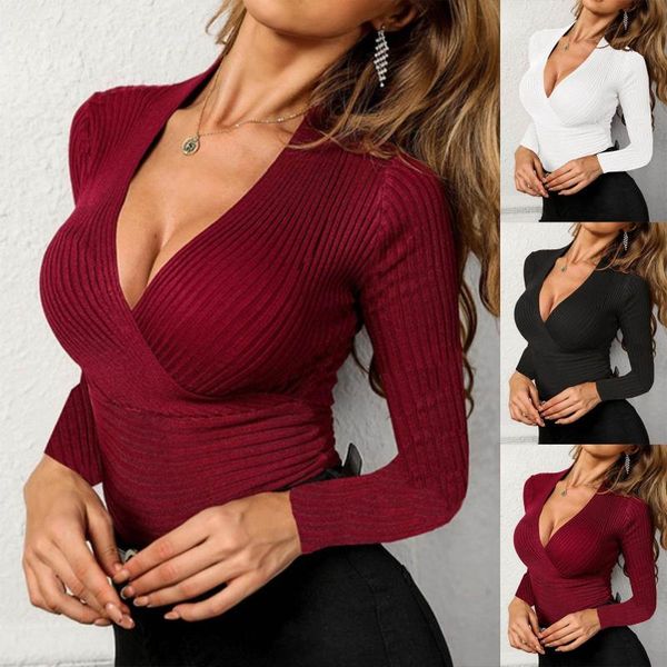 women's t-shirt woman blusas mujer fashion casual solid v-neck daily knitting holiday blouse chemises long sleeve shirt girl, White
women's t-shirt woman blusas mujer fashion casual solid v-neck daily knitting holiday blouse chemises long sleeve shirt girl, White