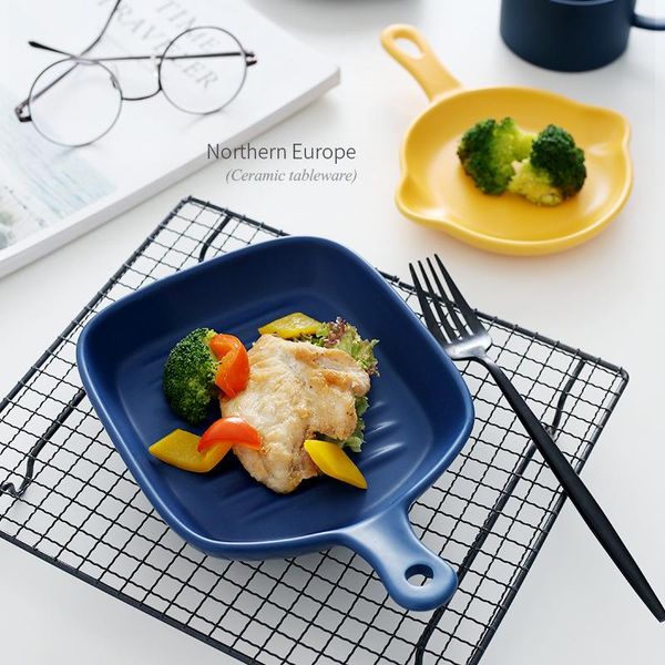 ceramic plate with handle creative baking baked rice western household bread tableware fruit bowls
ceramic plate with handle creative baking baked rice western household bread tableware fruit bowls