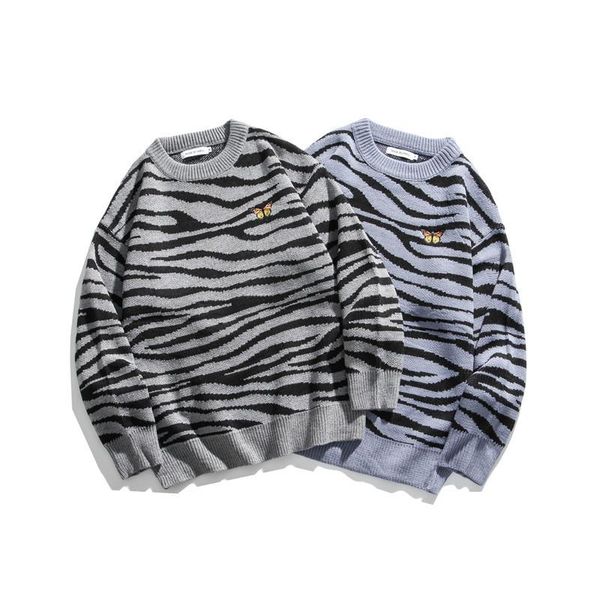 women's sweaters zebra-print tide brand couple butterfly trend sweater men's and net red loose autumn ins knitwear., White;black
women's sweaters zebra-print tide brand couple butterfly trend sweater men's and net red loose autumn ins knitwear., White;black