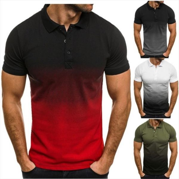 summer casual exercise shirt men polo color gradient slim short sleeve comfortable breathable male thin for tees, White;black
summer casual exercise shirt men polo color gradient slim short sleeve comfortable breathable male thin for tees, White;black