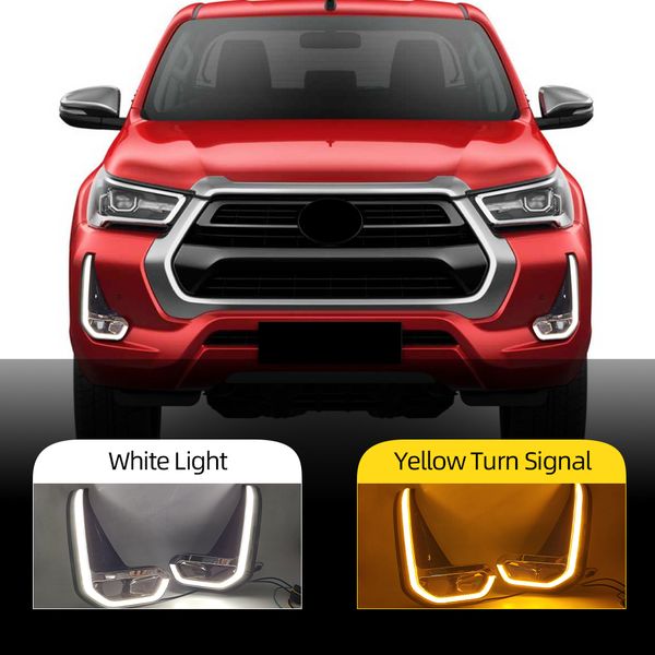 2pcs car led daytime running light for toyota hilux revo 2020 2021 2022 turn yellow signal led drl day light fog lamp
2pcs car led daytime running light for toyota hilux revo 2020 2021 2022 turn yellow signal led drl day light fog lamp