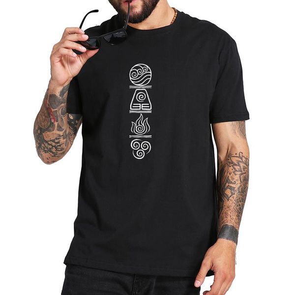 men's t-shirts the four elements t shirt avatar last airbender tshirt 100% cotton japanese eu size summer short sleeve, White;black
men's t-shirts the four elements t shirt avatar last airbender tshirt 100% cotton japanese eu size summer short sleeve, White;black