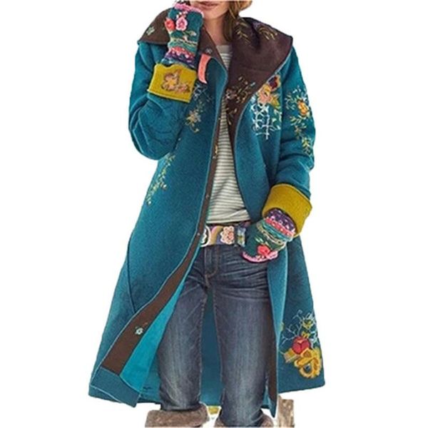 women's wool & blends 2021 autumn and winter european american fashion mid-length printed blouse long-sleeved woolen coat, Black
women's wool & blends 2021 autumn and winter european american fashion mid-length printed blouse long-sleeved woolen coat, Black