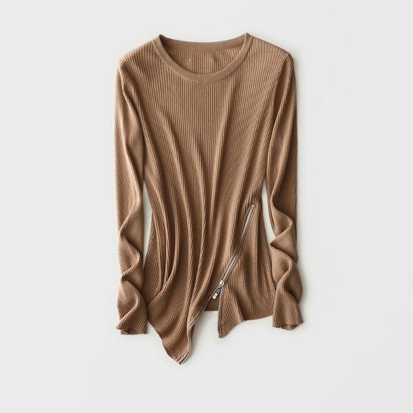 women's sweaters spring autumn women o-neck slim fit fashion wool sweater inregular lower hem and zipper decoration female onesize, White;black
women's sweaters spring autumn women o-neck slim fit fashion wool sweater inregular lower hem and zipper decoration female onesize, White;black