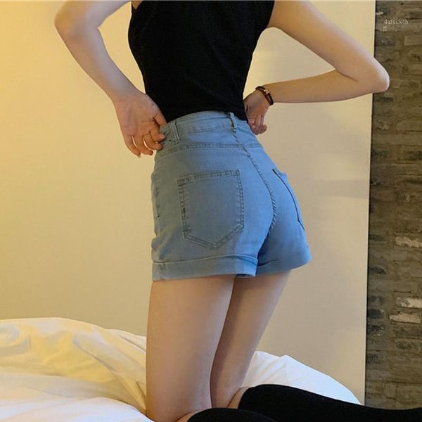 curled jeans high waist a-line shorts women's fashion summer thin style show tight pants sexy, Blue
curled jeans high waist a-line shorts women's fashion summer thin style show tight pants sexy, Blue