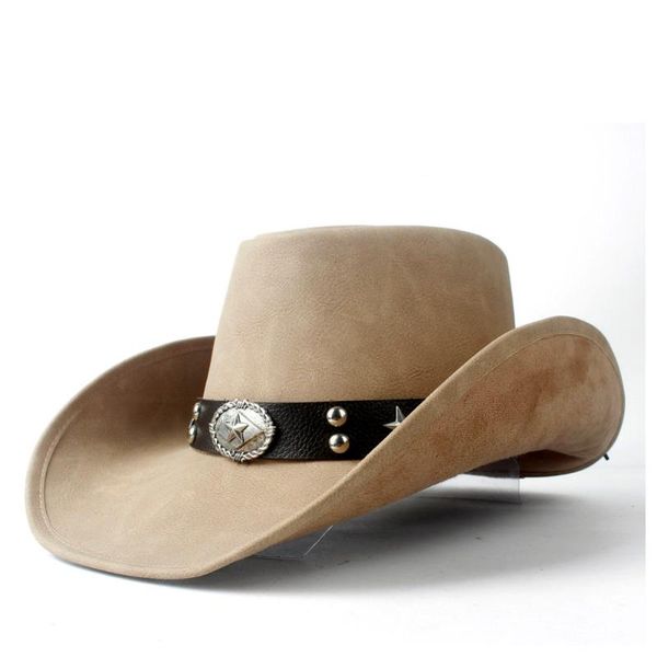 cloches leather womem men western cowboy hat with wide brim punk belt cowgirl jazz cap gentleman sombrero, Blue;gray
cloches leather womem men western cowboy hat with wide brim punk belt cowgirl jazz cap gentleman sombrero, Blue;gray
