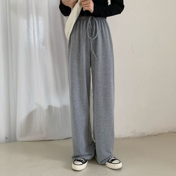 pants elastic casual wide leg pants solid leisure high waist loose full length women straight all-match trousers, White
pants elastic casual wide leg pants solid leisure high waist loose full length women straight all-match trousers, White