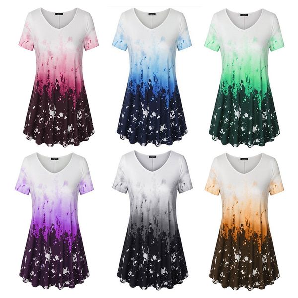 casual women t shirt round neck loose short sleeve simplicity ruffle gradient speckle printing large size comfortable breathable 6 colors wm, White
casual women t shirt round neck loose short sleeve simplicity ruffle gradient speckle printing large size comfortable breathable 6 colors wm, White