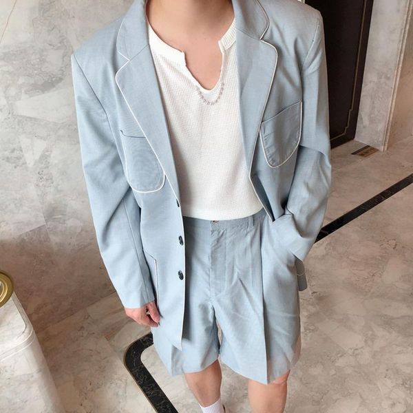 men's suits & blazers summer south korean style suit men's casual shorts two piece trend men tuxedo home ternos masculino traje nov, White;black
men's suits & blazers summer south korean style suit men's casual shorts two piece trend men tuxedo home ternos masculino traje nov, White;black