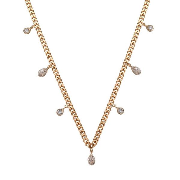 luxury women fashion adjustable necklace exquisite waterdrop geometric design zircon choker all match elegant gift chains, Silver
luxury women fashion adjustable necklace exquisite waterdrop geometric design zircon choker all match elegant gift chains, Silver