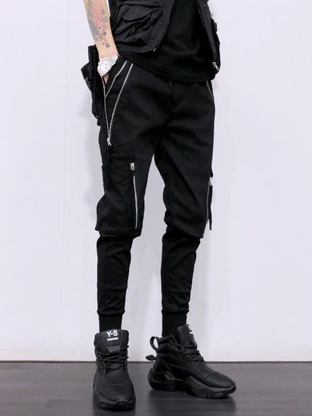 men's pants male fashion black original design casual dark zipper waist slim harem functional personality trousers
men's pants male fashion black original design casual dark zipper waist slim harem functional personality trousers