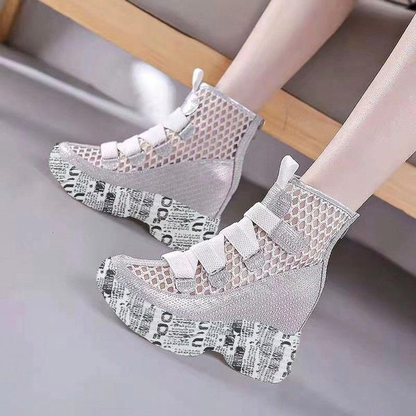 dress shoes mesh hollow boots children's summer breathable thick-soled slope heel increase short net women's sandals tide, Black
dress shoes mesh hollow boots children's summer breathable thick-soled slope heel increase short net women's sandals tide, Black