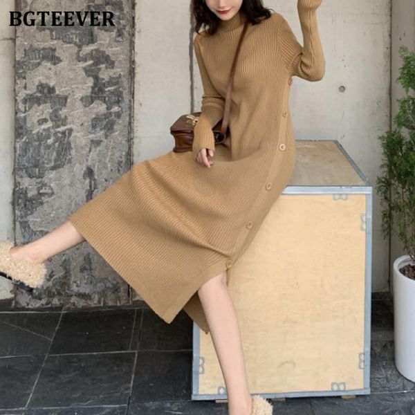 casual dresses bgteever autumn winter turtleneck women knitted dress 2021 thicken loose side split single-breasted ladies sweater, Black;gray
casual dresses bgteever autumn winter turtleneck women knitted dress 2021 thicken loose side split single-breasted ladies sweater, Black;gray