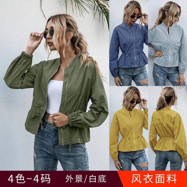 women's jackets fashion waist closing coat long sleeve windbreaker 2022 jacket basic autumn winter drawstring short, Black;brown
women's jackets fashion waist closing coat long sleeve windbreaker 2022 jacket basic autumn winter drawstring short, Black;brown