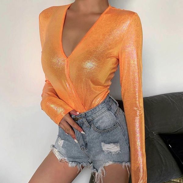 women's jumpsuits & rompers playsuit shiny orange bodysuit women v-neck long sleeve slim body suits fashion ladies solid color ski, Black;white
women's jumpsuits & rompers playsuit shiny orange bodysuit women v-neck long sleeve slim body suits fashion ladies solid color ski, Black;white