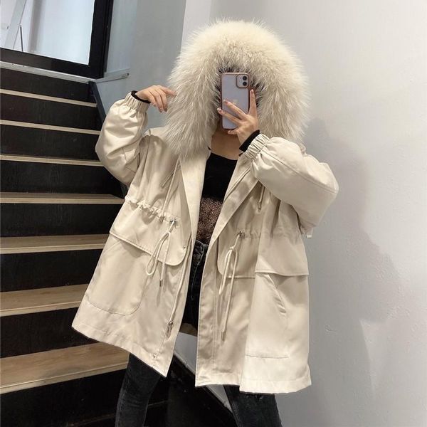 women's fur & faux 2021 women real parka rex removable liner raccoon collar hooded genuine jacket coat winter outwear, Black
women's fur & faux 2021 women real parka rex removable liner raccoon collar hooded genuine jacket coat winter outwear, Black