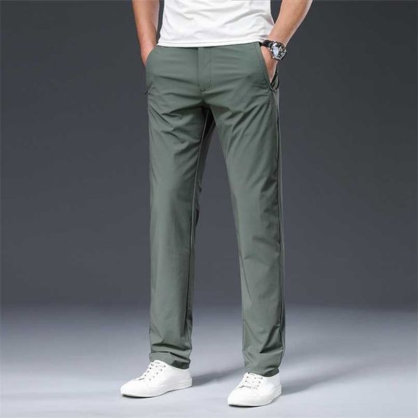 browon male trousers summer nylon solid color straight mid loose full length smart casual pants work pants 211201, Black 
browon male trousers summer nylon solid color straight mid loose full length smart casual pants work pants 211201, Black