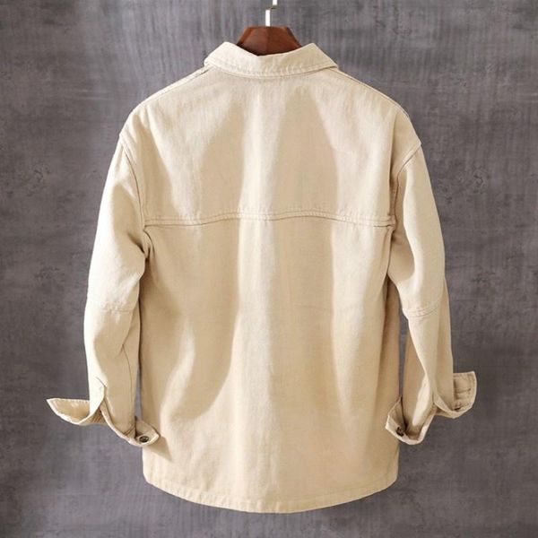 men's casual shirts men cargo jackets loose khaki thin printing work spring autumn retro turn-down collar long sleeve outerwear, White;black
men's casual shirts men cargo jackets loose khaki thin printing work spring autumn retro turn-down collar long sleeve outerwear, White;black