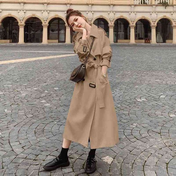 women's trench coats korean-style female gabardine, long coat with belt, office blouse, spring and autumn tyfu, Tan;black
women's trench coats korean-style female gabardine, long coat with belt, office blouse, spring and autumn tyfu, Tan;black