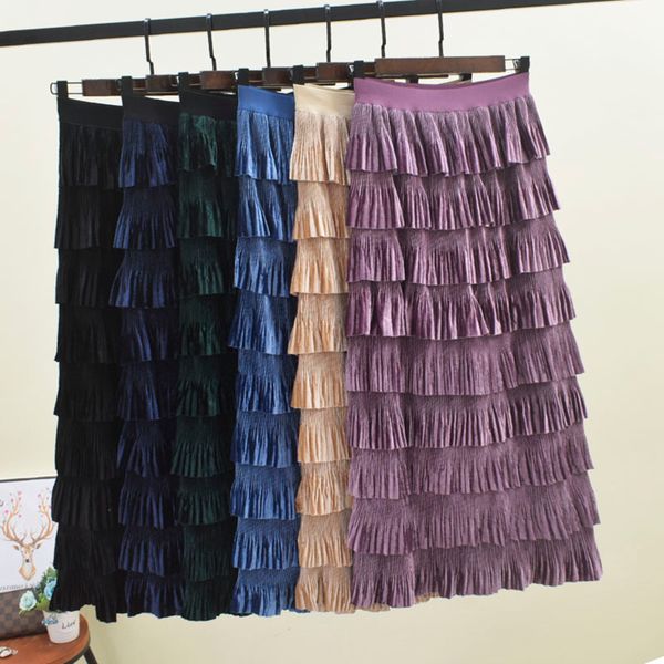 skirts autumn winter veet cakee layered maxi long rufflered pleated tiered solid pleuche purple blue apricot o1ee, Black
skirts autumn winter veet cakee layered maxi long rufflered pleated tiered solid pleuche purple blue apricot o1ee, Black