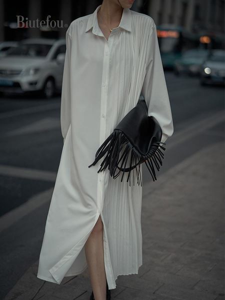 casual dresses 2021 spring and autumn women long loose solid color pleated dress, Black;gray
casual dresses 2021 spring and autumn women long loose solid color pleated dress, Black;gray